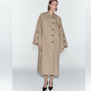 Zara Oversized Button trench coat, size XS/S